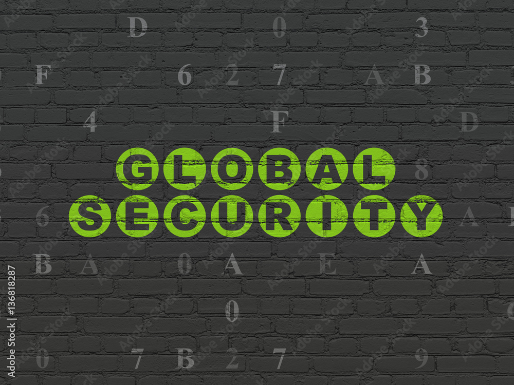 Privacy concept: Global Security on wall background Privacy concept: Global Security on wall background