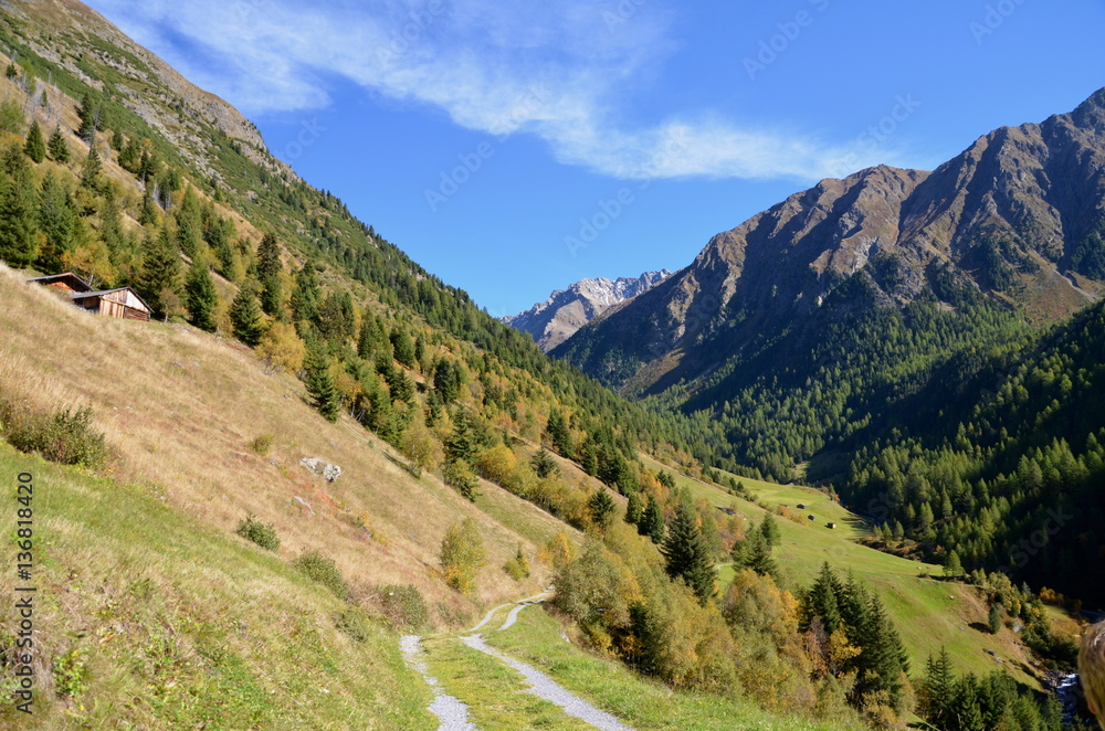 Alpine panorama, Niederthai, Ötztal in Tirol, Austria