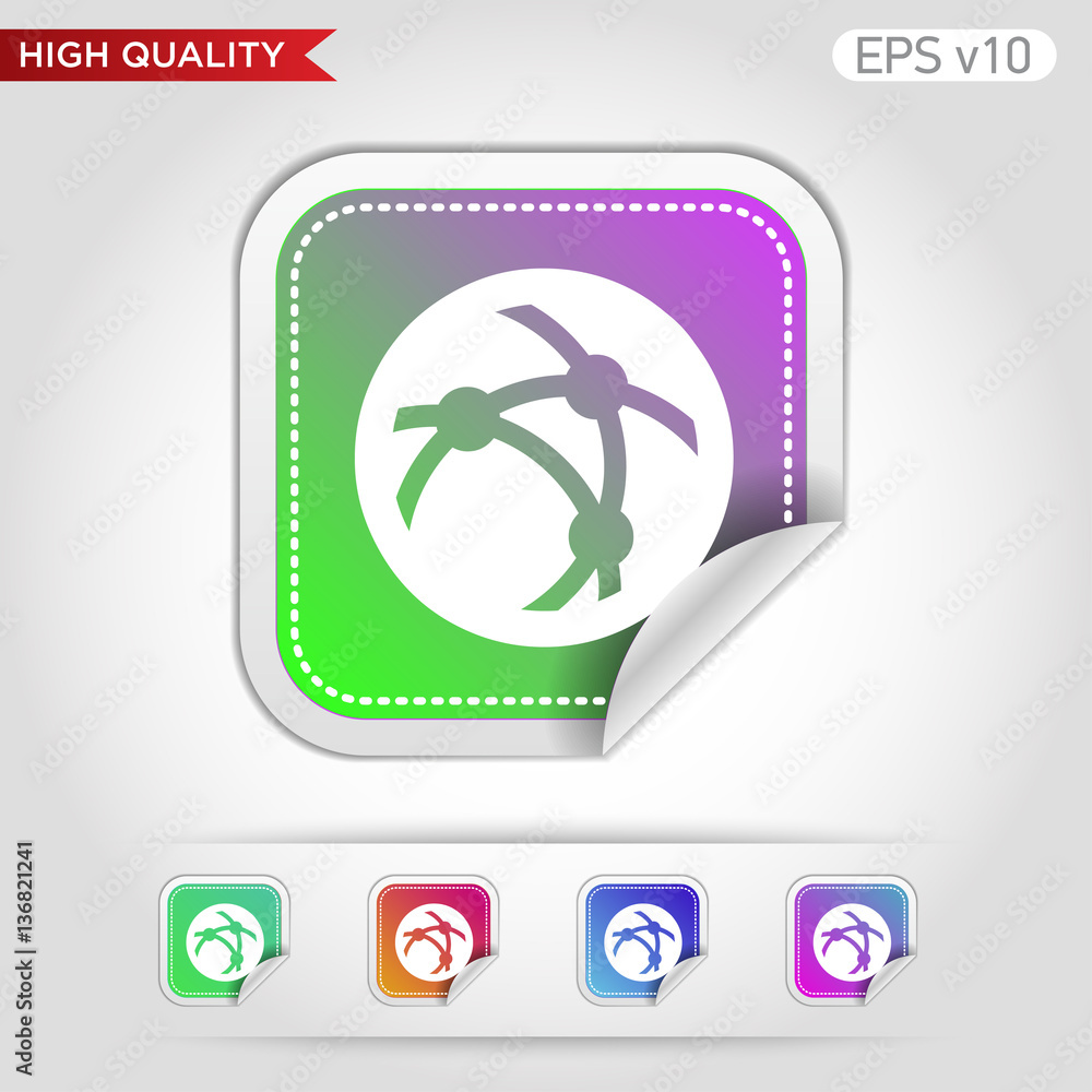 Obraz premium Network icon. Button with network icon. Modern UI vector.