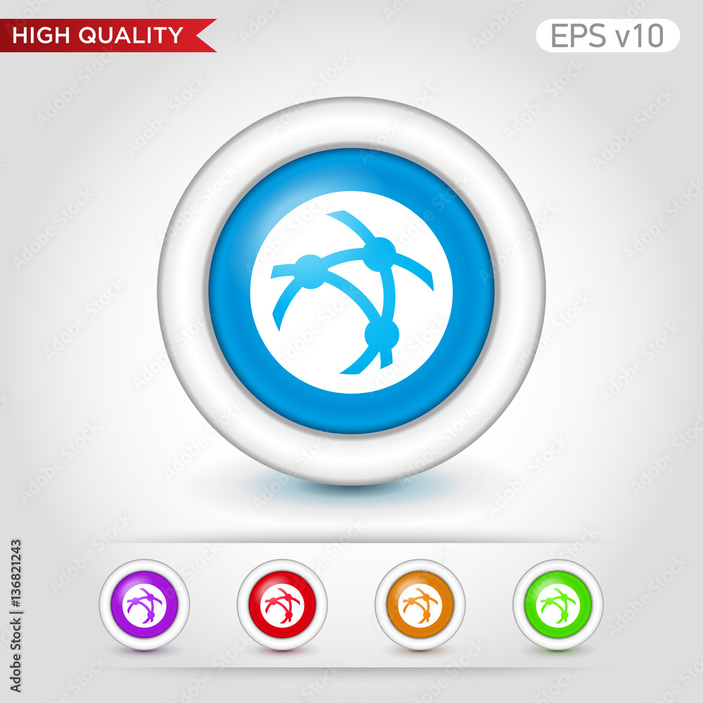 Network icon. Button with network icon. Modern UI vector.
