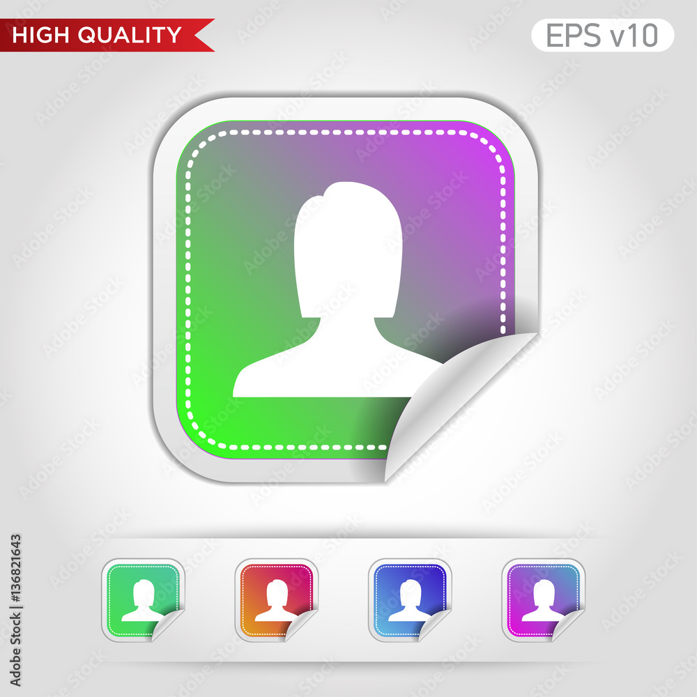 User icon. Button with user icon. Modern UI vector. User icon. Button with user icon. Modern UI vector.