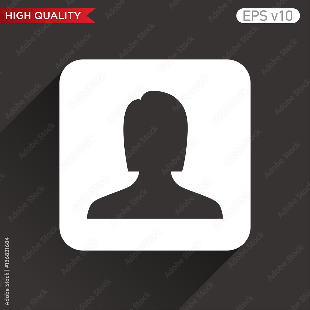 User icon. Button with user icon. Modern UI vector.