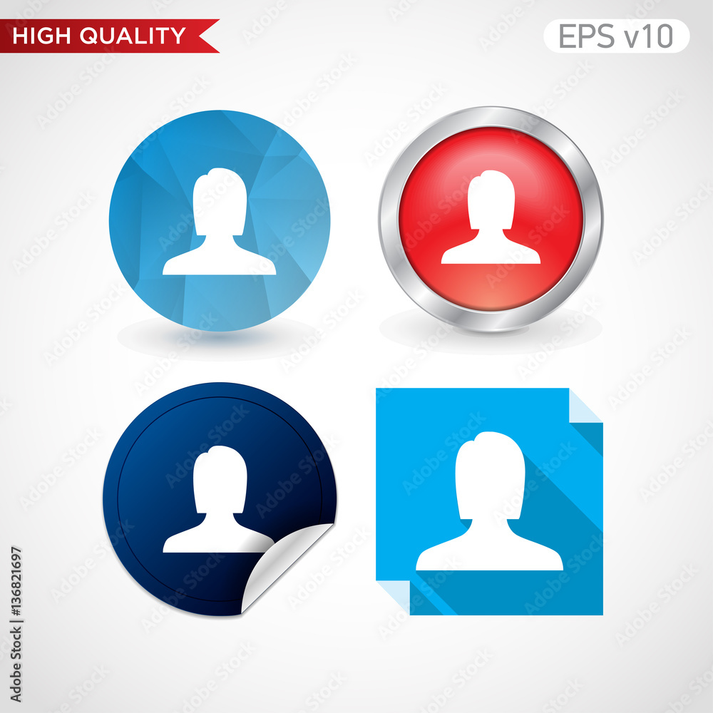 User icon. Button with user icon. Modern UI vector. User icon. Button with user icon. Modern UI vector.