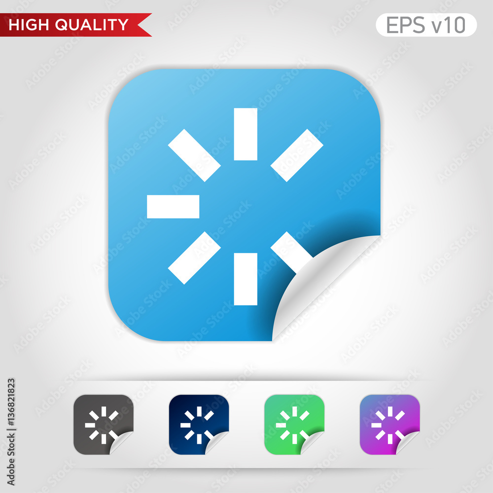 Loading icon. Button with loading icon. Modern UI vector. Loading icon. Button with loading icon. Modern UI vector.