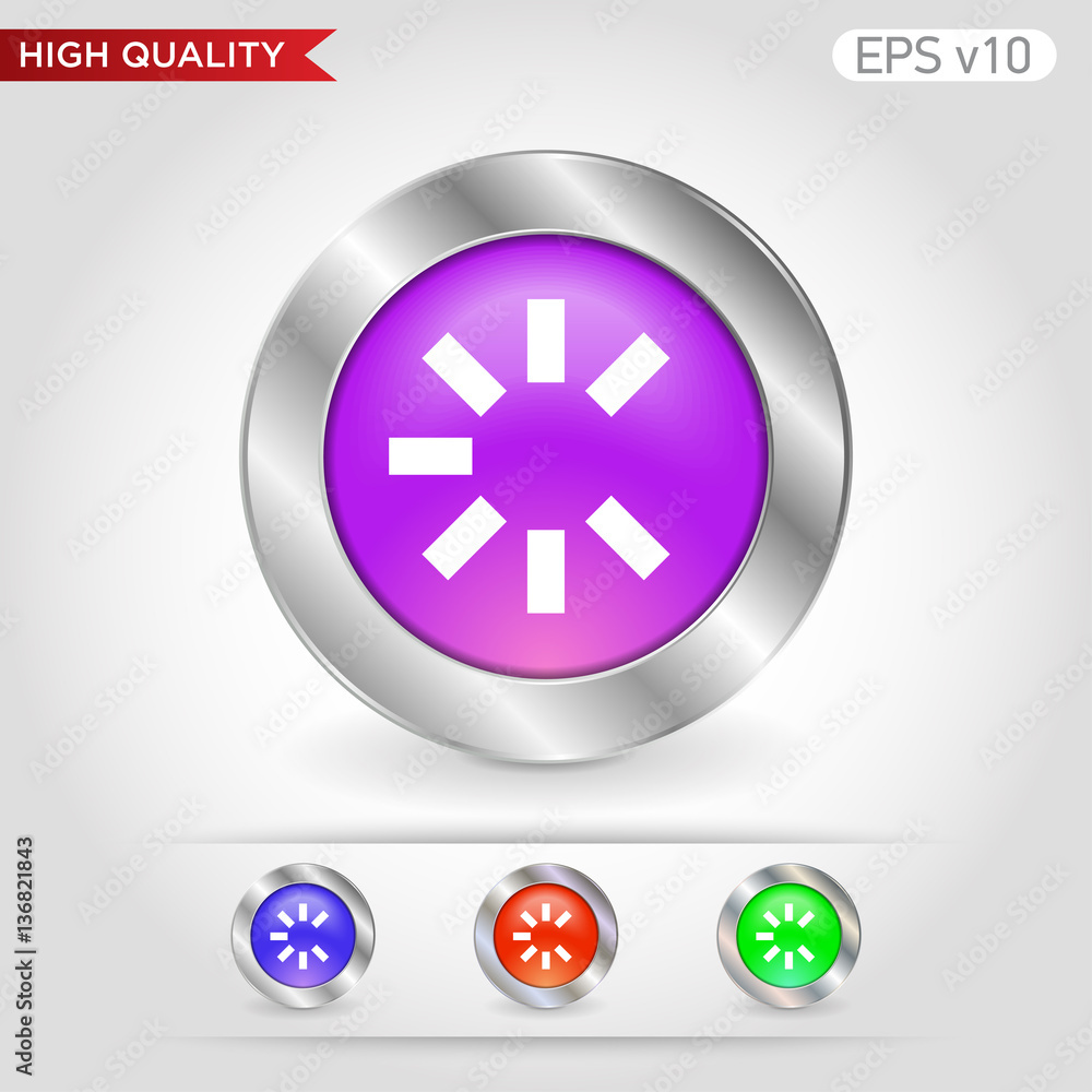 Loading icon. Button with loading icon. Modern UI vector. Loading icon. Button with loading icon. Modern UI vector.