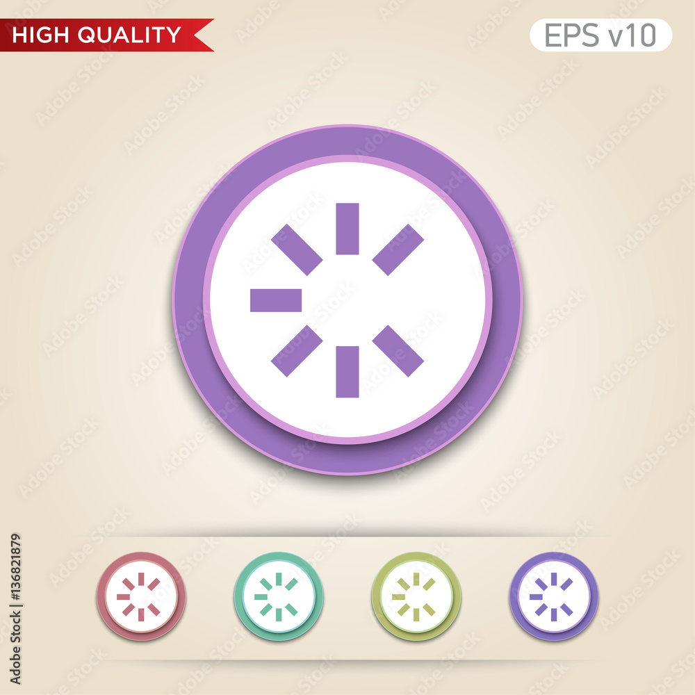 Loading icon. Button with loading icon. Modern UI vector. Loading icon. Button with loading icon. Modern UI vector.