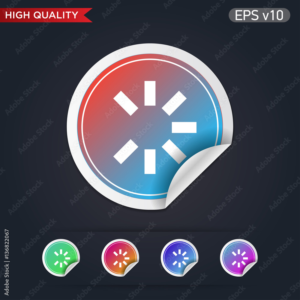 Loading icon. Button with loading icon. Modern UI vector. Loading icon. Button with loading icon. Modern UI vector.