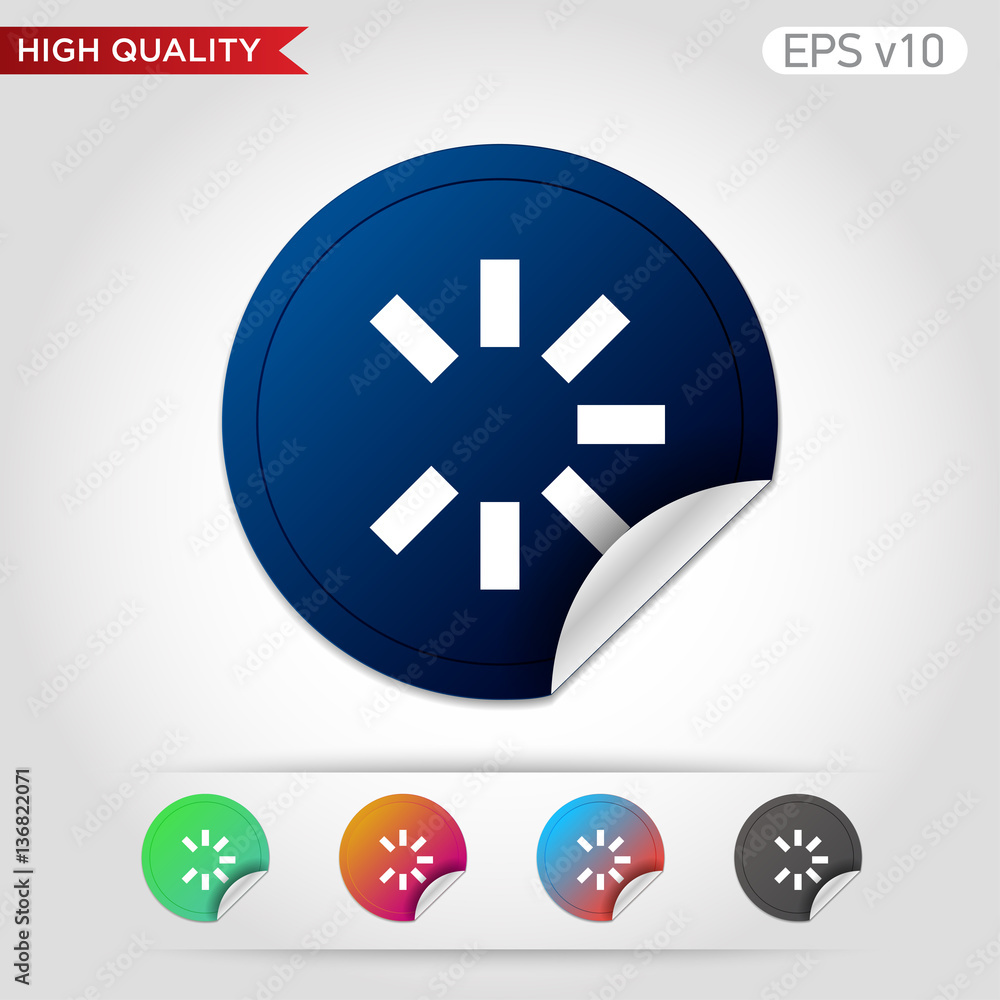 Loading icon. Button with loading icon. Modern UI vector. Loading icon. Button with loading icon. Modern UI vector.