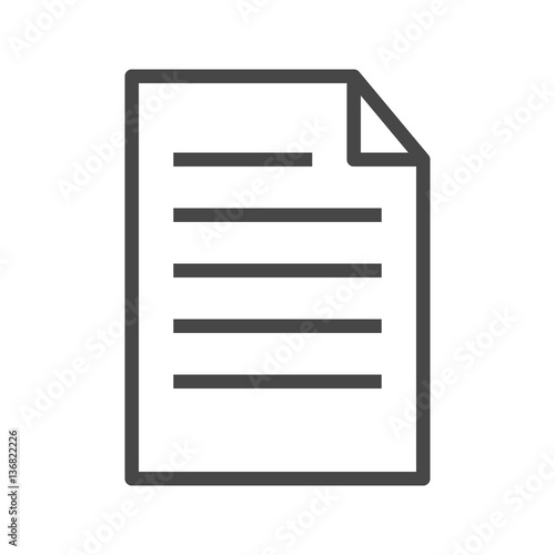 Paper Thin Line Vector Icon Isolated on the White Background. © A Oleksii