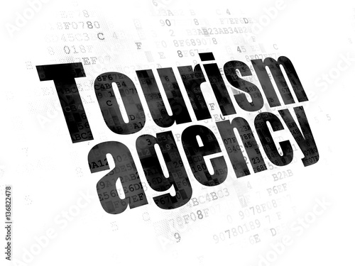 Tourism concept  Tourism Agency on Digital background