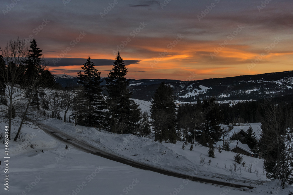 Sunset, Big Sky, Montana