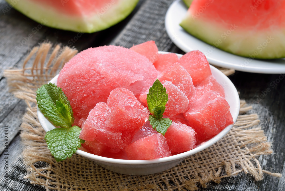 Watermelon sorbet Watermelon sorbet