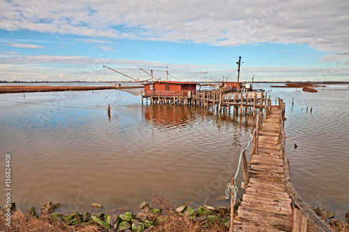 Comacchio  Emilia Romagna  Italy  lagoon in the Po Delta Park 