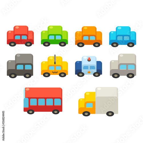 Cartoon cars set