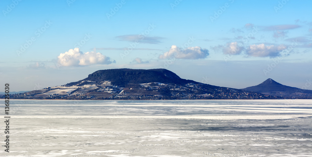 Lake Balaton in winter time, Hungary