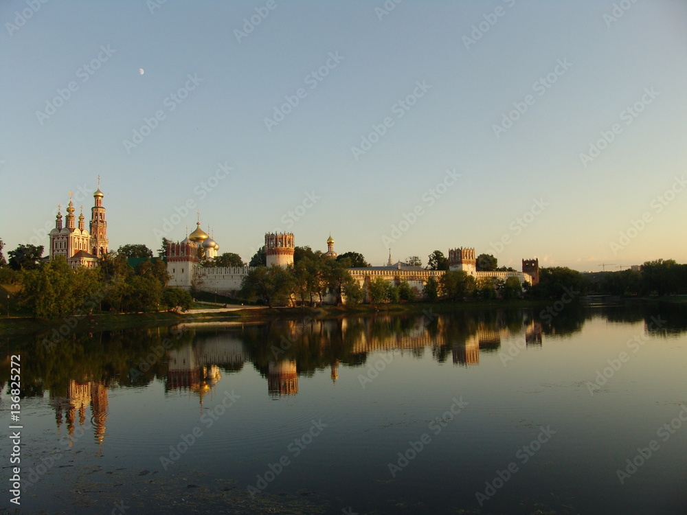 View at Novodevichy Monastery in Moscow. Russia.