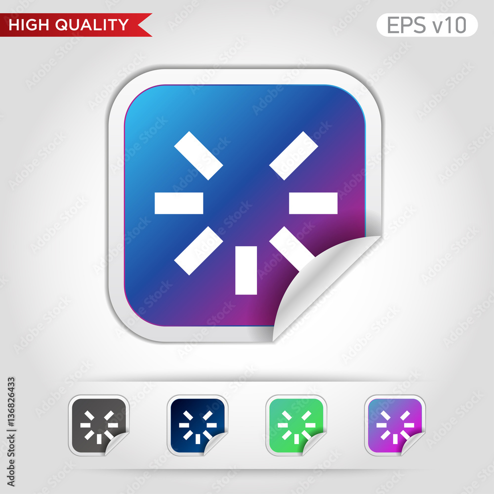 Loading icon. Button with loading icon. Modern UI vector. Loading icon. Button with loading icon. Modern UI vector.