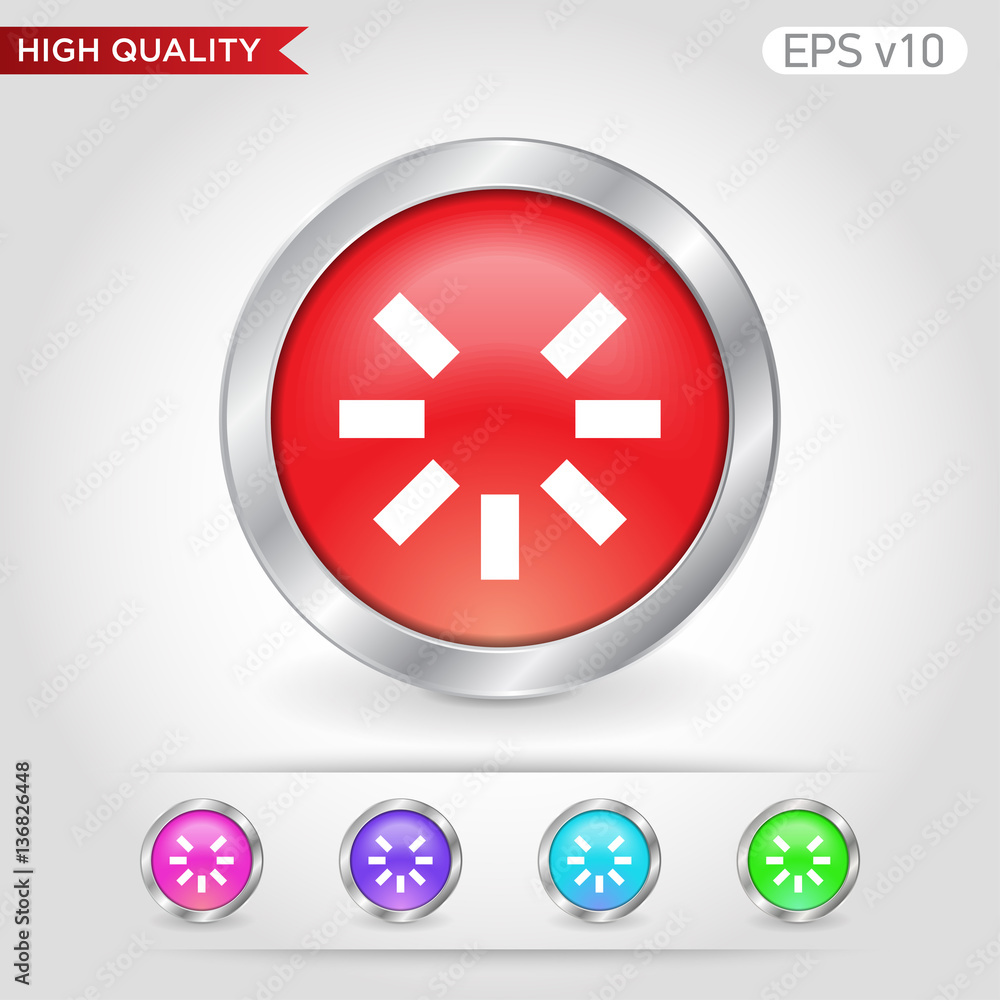 Loading icon. Button with loading icon. Modern UI vector. Loading icon. Button with loading icon. Modern UI vector.