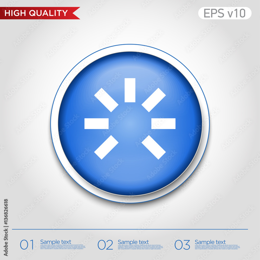 Loading icon. Button with loading icon. Modern UI vector. Loading icon. Button with loading icon. Modern UI vector.