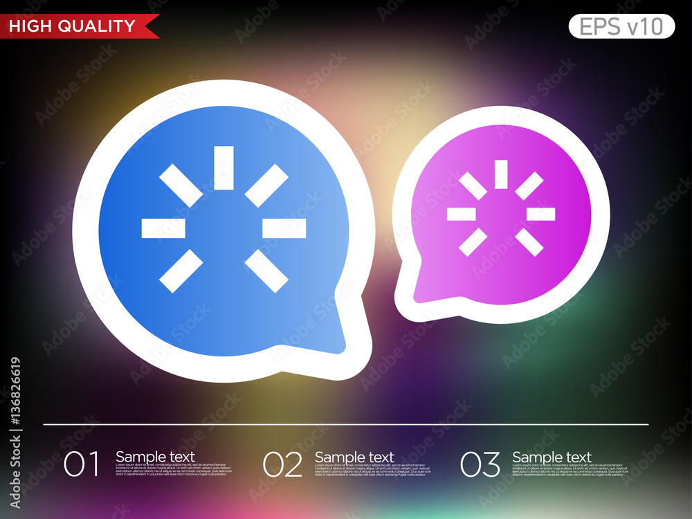 Loading icon. Button with loading icon. Modern UI vector. Loading icon. Button with loading icon. Modern UI vector.