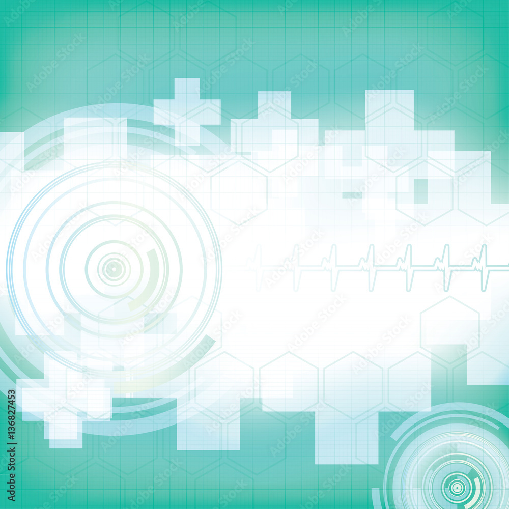 Abstract medical blue green background