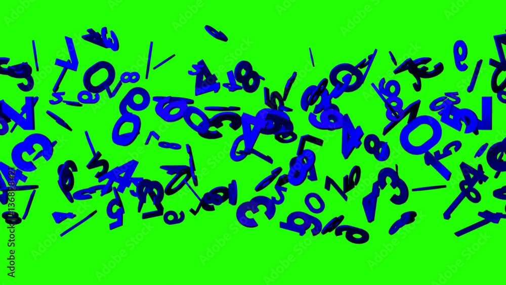 Blue Numbers On Green Chroma Key.
Loop able 3DCG render Animation. Blue Numbers On Green Chroma Key.
Loop able 3DCG render Animation.