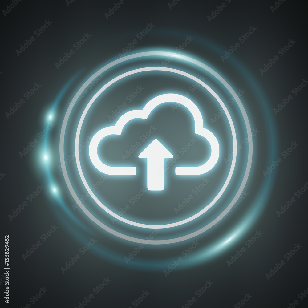 Blue and white digital cloud 3D rendering Blue and white digital cloud 3D rendering