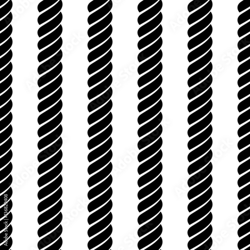 Vector seamless pattern with rope Symmetrical background Graphic illustration. Template for wrapping, backgrounds, fabric, prints, decor, surface