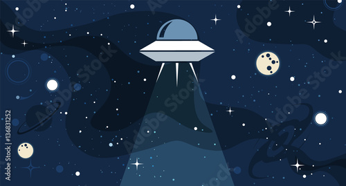 Vector flat cosmos design background