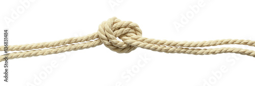 Beige cotton rope knot