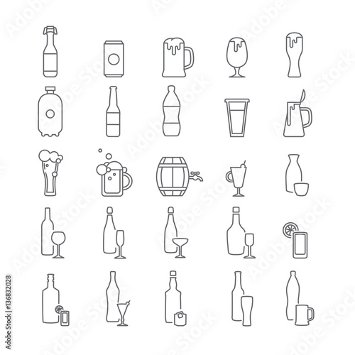 Icons with alcohol.