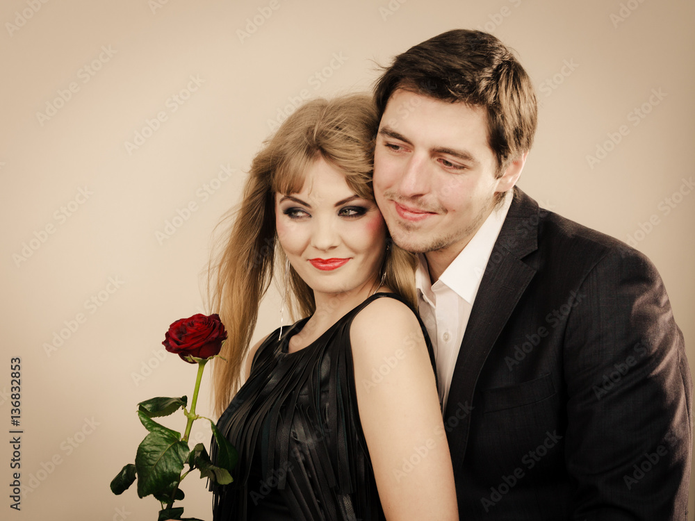 Happy elegant couple lovers. Happy elegant couple lovers.