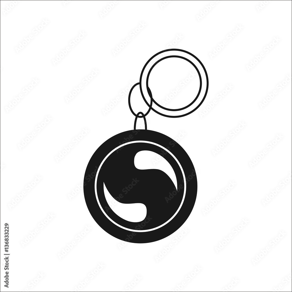 Luxury pendant with jewel or gem simple silhouette icon on background Luxury pendant with jewel or gem simple silhouette icon on background
