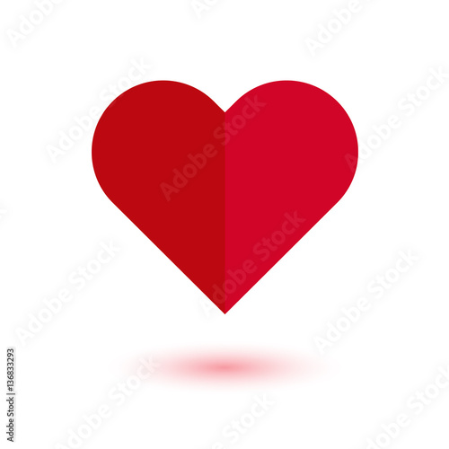 red heart icon vector, love...