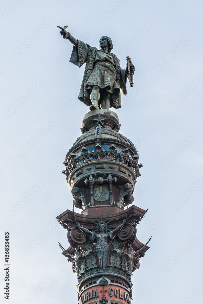 Christopher Columbus Monument (1888). Barcelona, Spain.