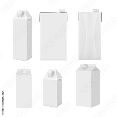 Milk and juice white boxes