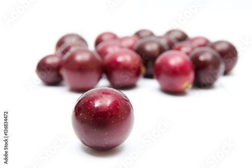 Muscadines on white
