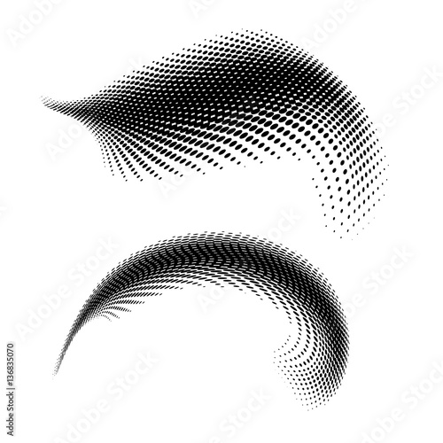 dot halftone. dotted design element black and white