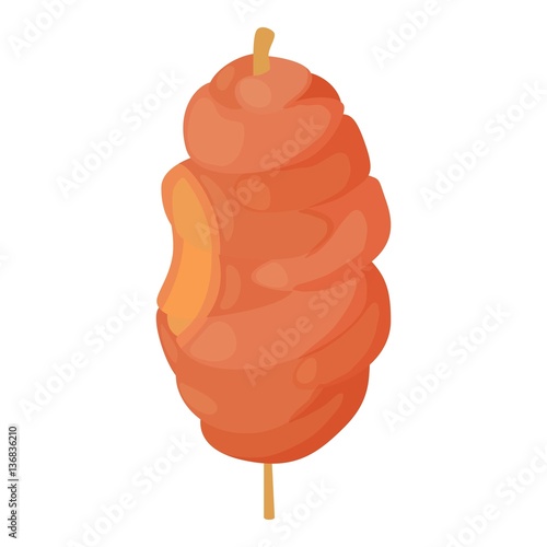 Shawarma icon, cartoon style