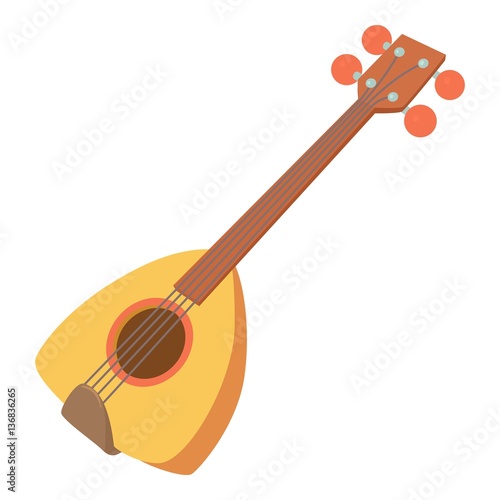 Arabic guitar icon, cartoon style photo