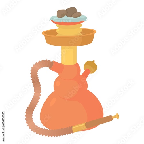 Hookah icon, cartoon style