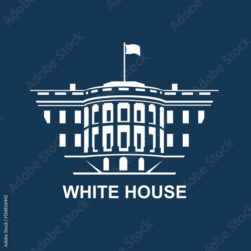 white house building icon in Washington DC