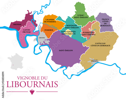 Carte Vignoble du Libournais photo