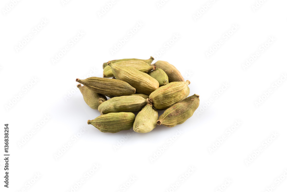 cardamom pods isolated on white cardamom pods isolated on white