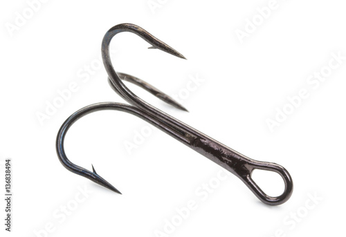 Fishing hook isolated on a white
