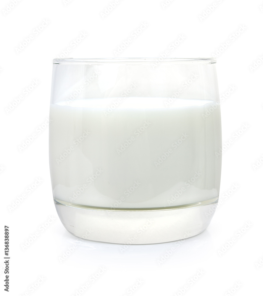 Glass of milk isolated on white. Glass of milk isolated on white.