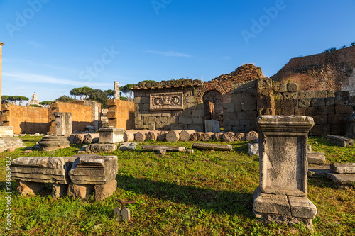 Rome. Italy. Roman Forum: the ruins of the Basilica Aemilia, 179 BC photo