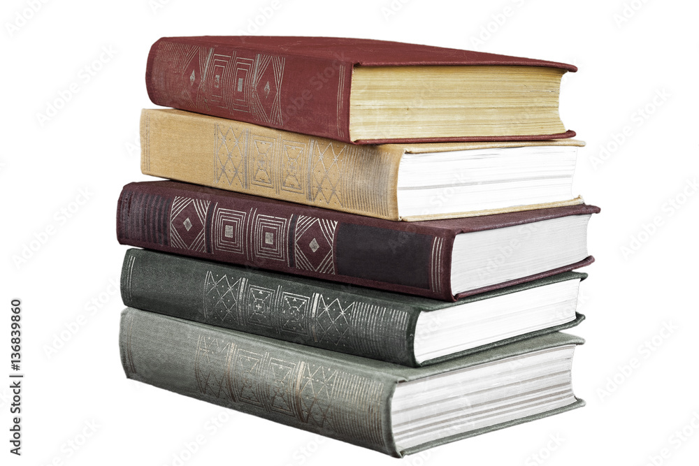 Fototapeta premium old books on a white background.