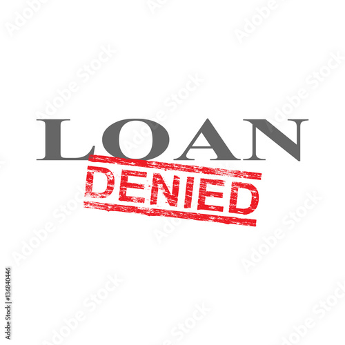 Loan Denied Word Stamp