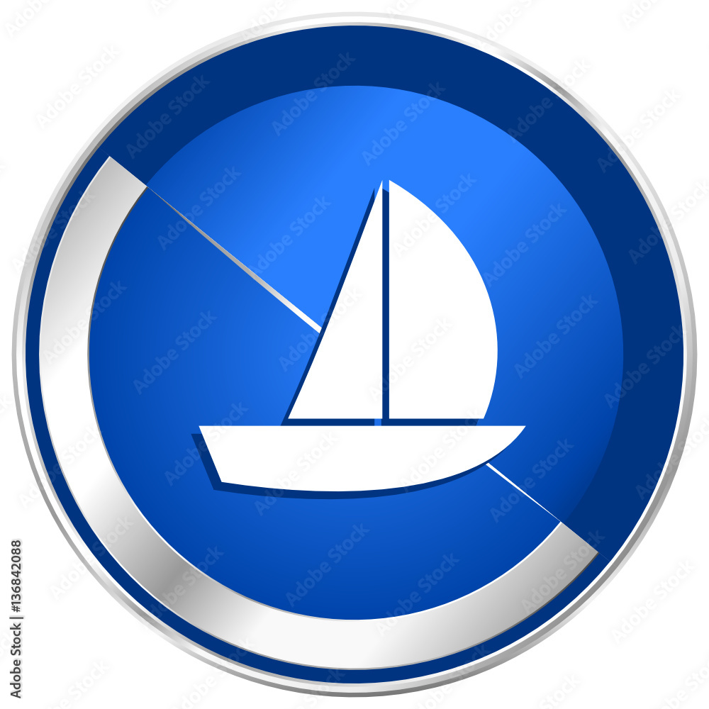 Yacht blue silver metallic web and smartphone vector icon isolated on white background
Yacht blue silver metallic web and smartphone vector icon isolated on white background